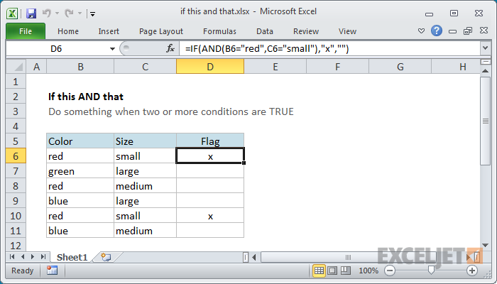 Excel formula: If this AND that